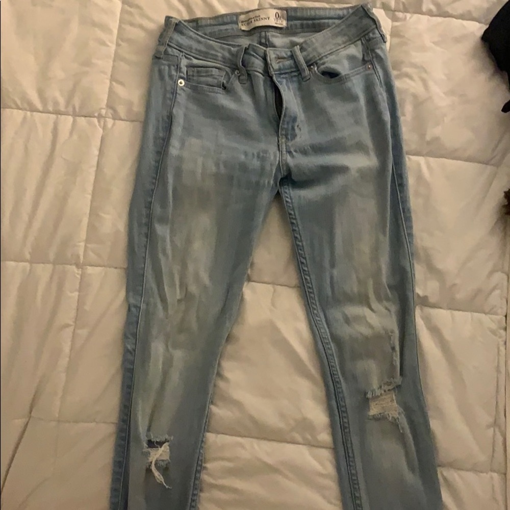 Super skinny distressed jeans